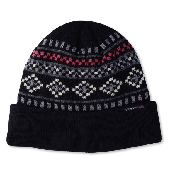 Swiss Tech Women’s Frigid Winter Beanie Black Soot - Picture 1 of 3
